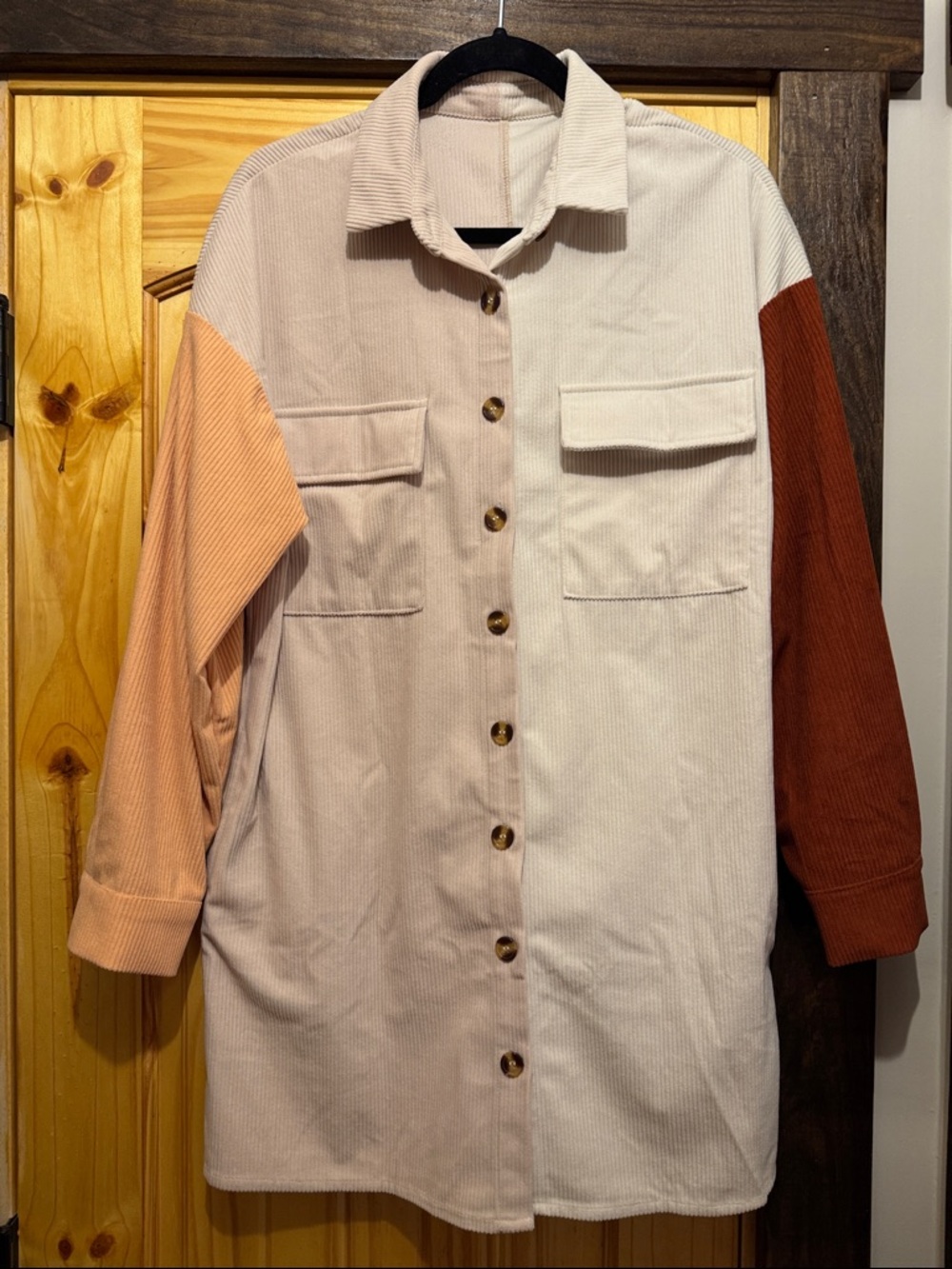 Colorblock shacket pair medium - Picture 2 of 5